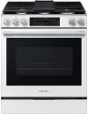 Samsung Bespoke 6.0 Cu Ft Smart Single Oven Gas Range - White Glass