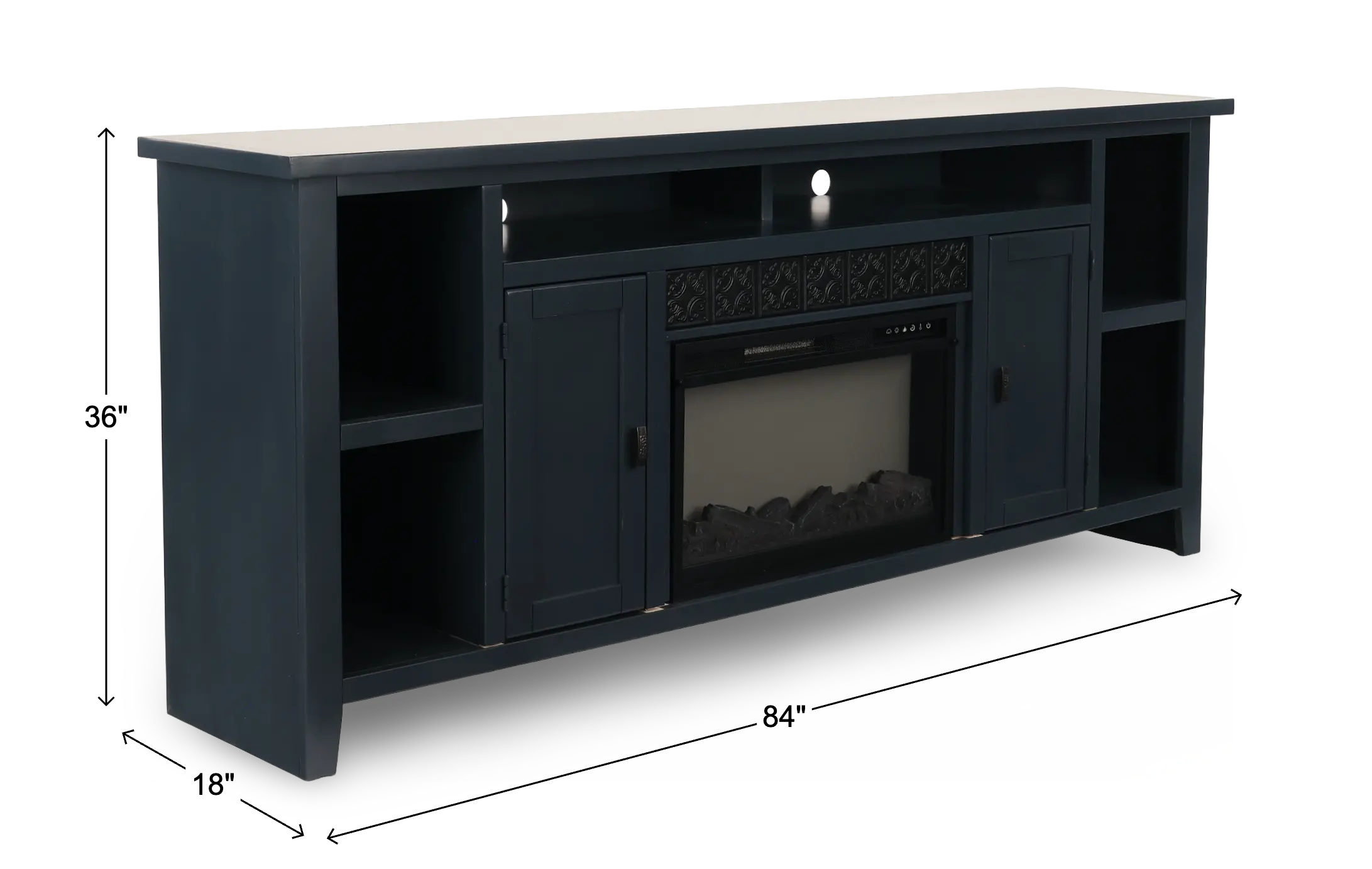 AG Blue 84  Fireplace Console-3
