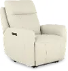 Porto Off-White Leather Power Recliner