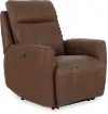Porto Walnut Brown Leather Power Recliner