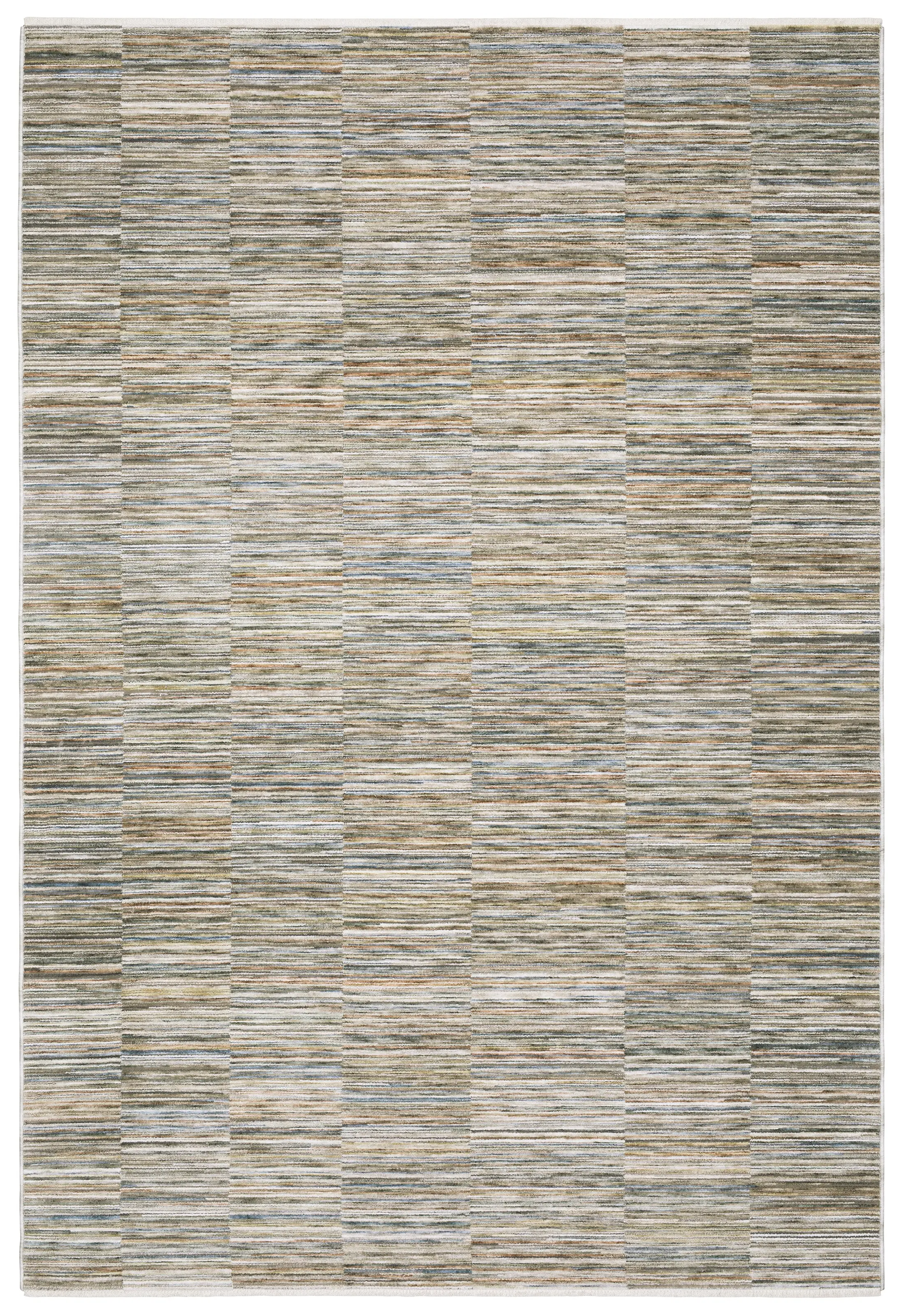 Soho 8 x 10 Beige Multicolor Rug with Geometric Stripe-1