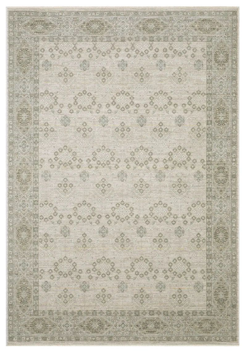 Keaton 10 x 13 Beige and Green Area Rug