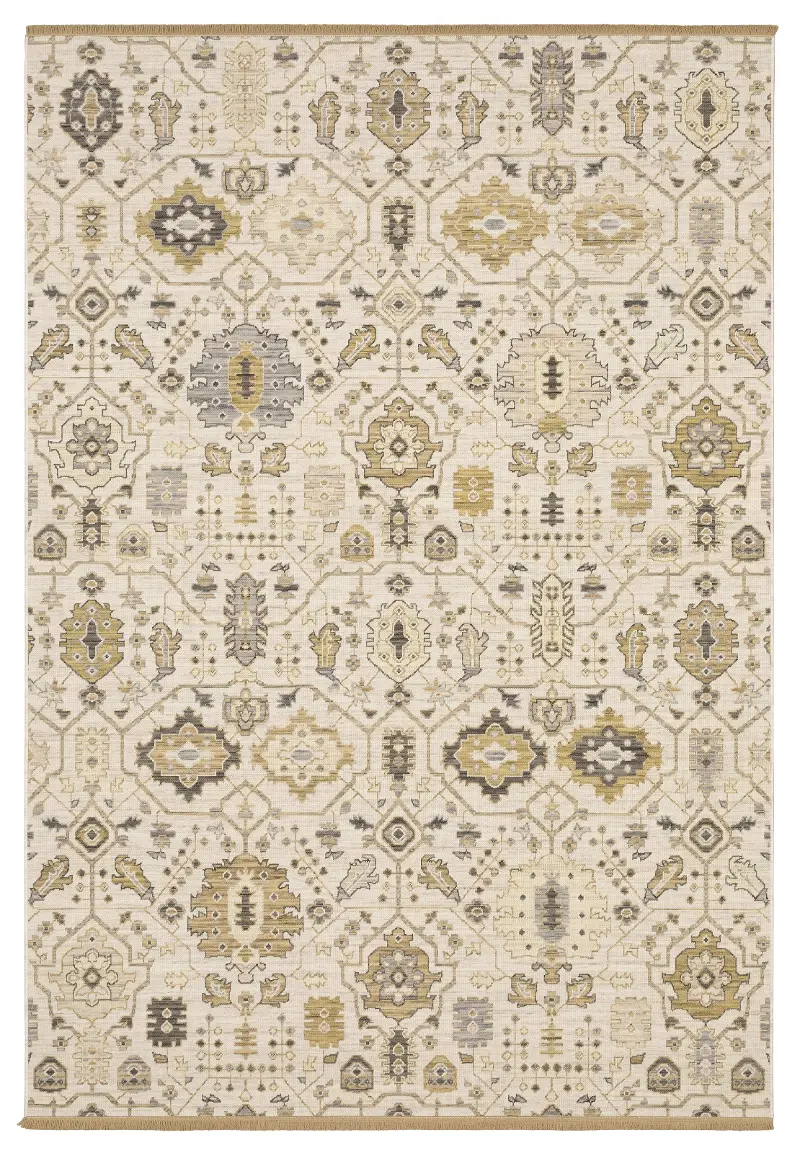 Acacia 10 x 13 Beige and Tan Area Rug
