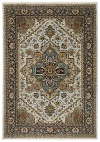 Aberdeen 10 x 12 Ivory and Blue Area Rug