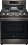 LRGN6323Z LG 6.3 Cu Ft Smart Gas Single Oven Range - Black Stainless Steel