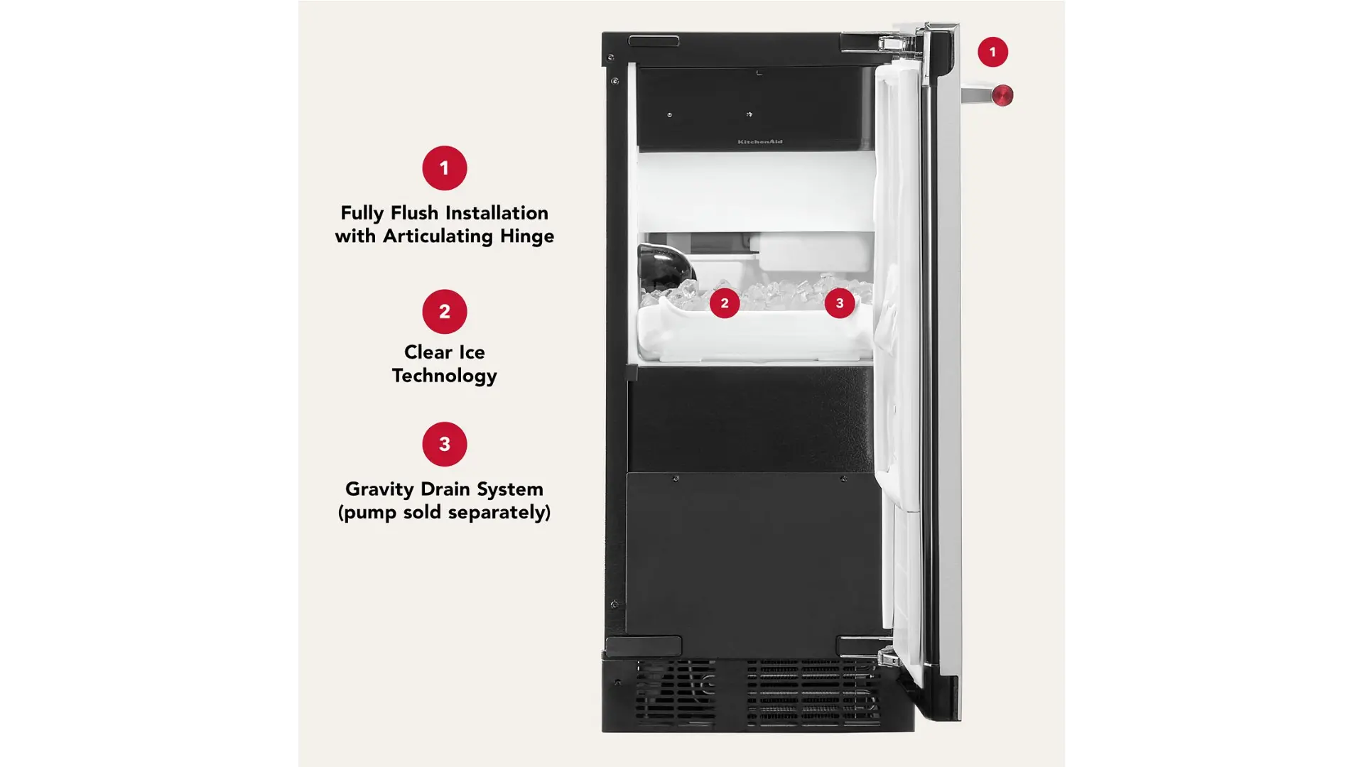 KUIX515SPS KitchenAid 15 Inch Automatic Ice Maker - PrintShield Stainless Steel-7