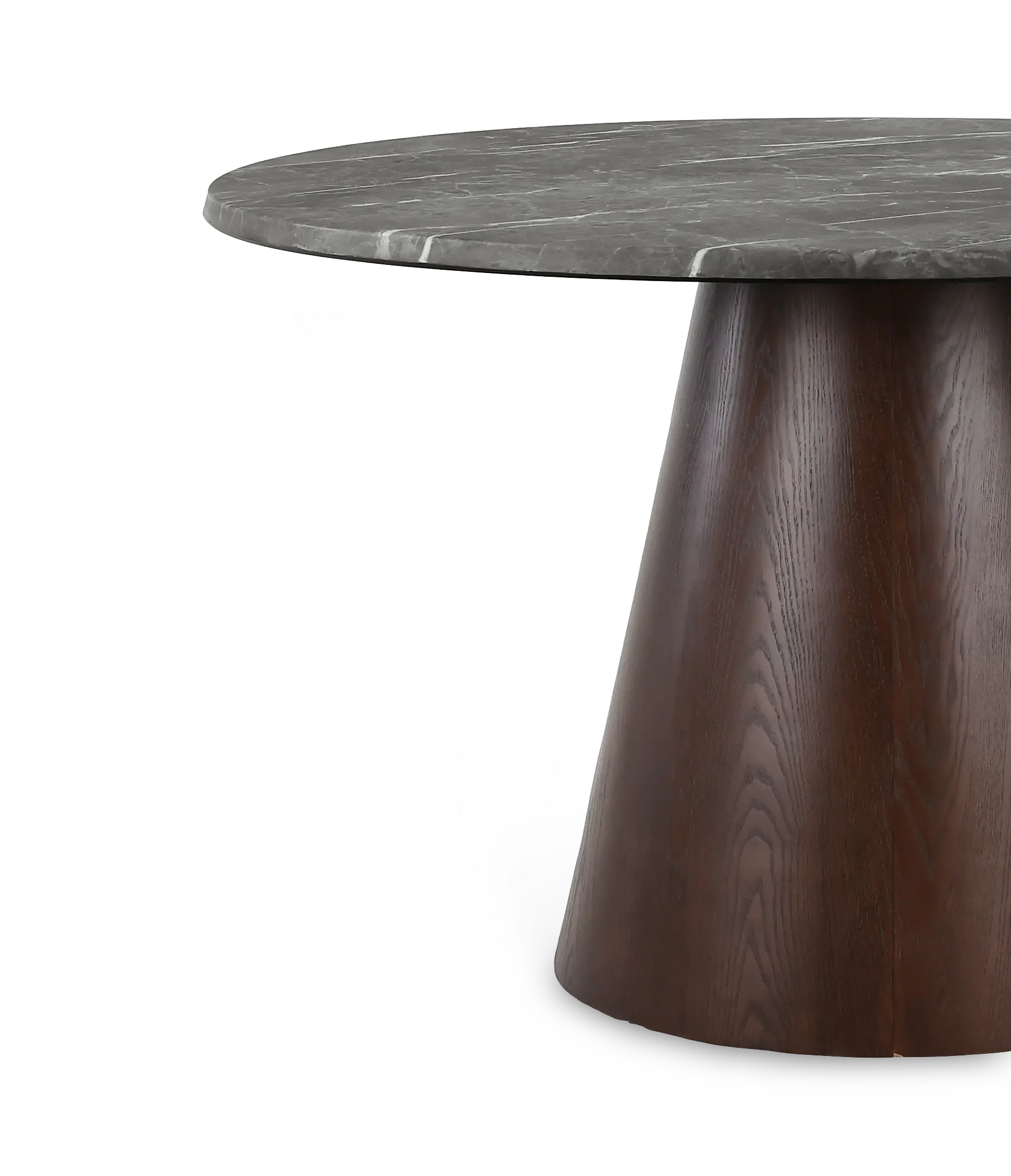 Frankling Dark Oak Faux Marble Round Table-5