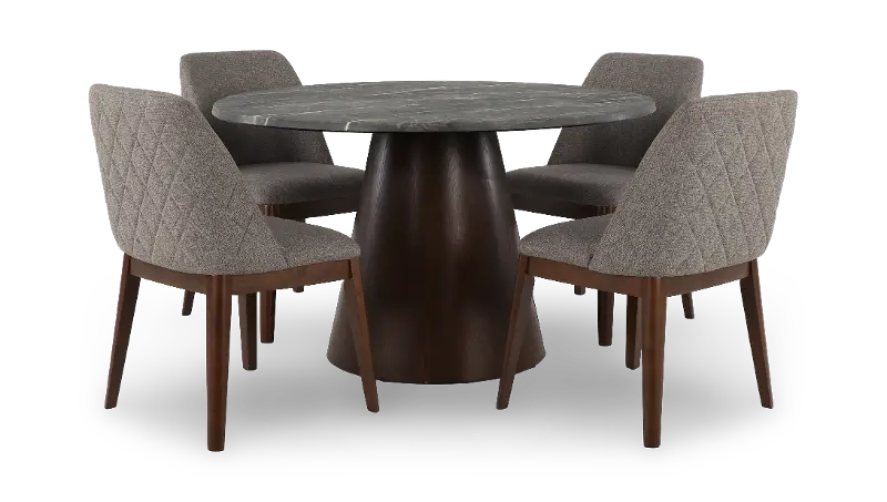 Franklin Dark Oak and Gray 5-Piece Dining Set