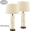 28.5  Gold with Black Base Table Lamp