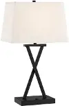 26  Fabric Shade with Black Base Table Lamp