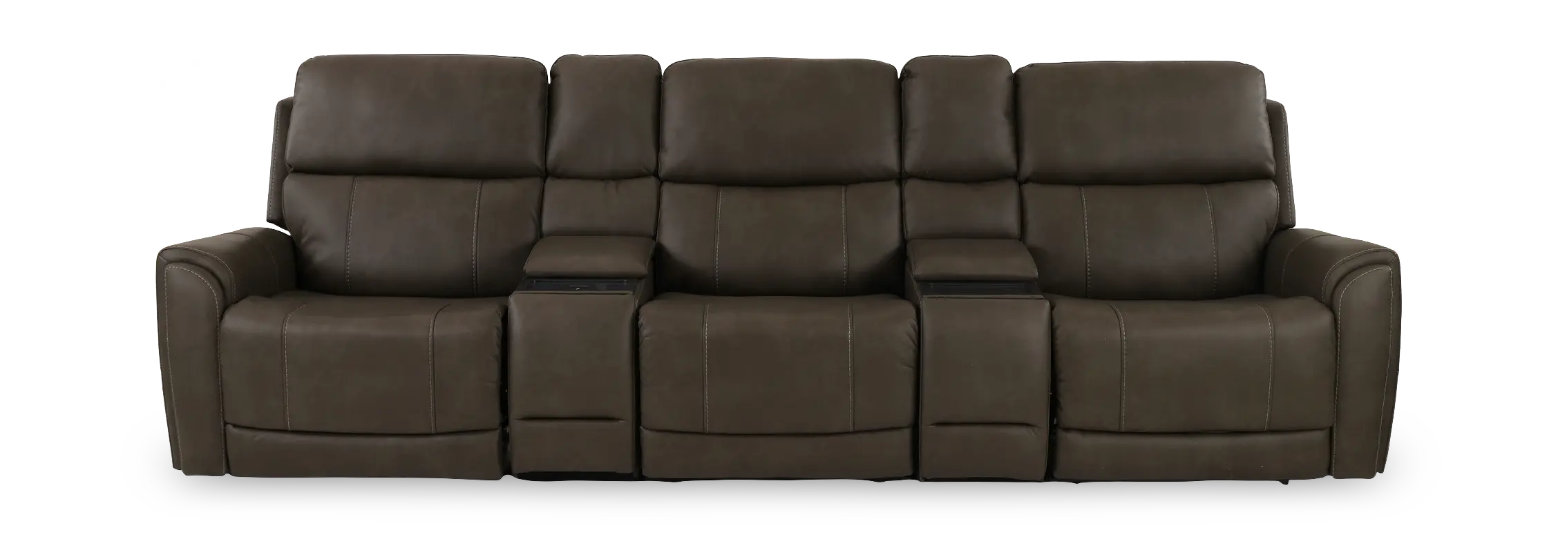Damon Capriccio Smoke 5- Piece Power Reclining Home Theater Seating-1