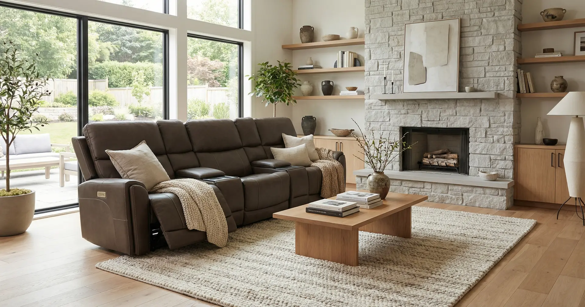 Damon Capriccio Smoke 5- Piece Power Reclining Home Theater Seating-14