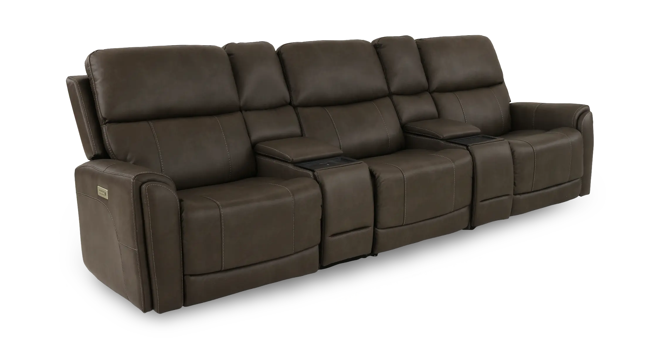 Damon Capriccio Smoke 5- Piece Power Reclining Home Theater Seating-4