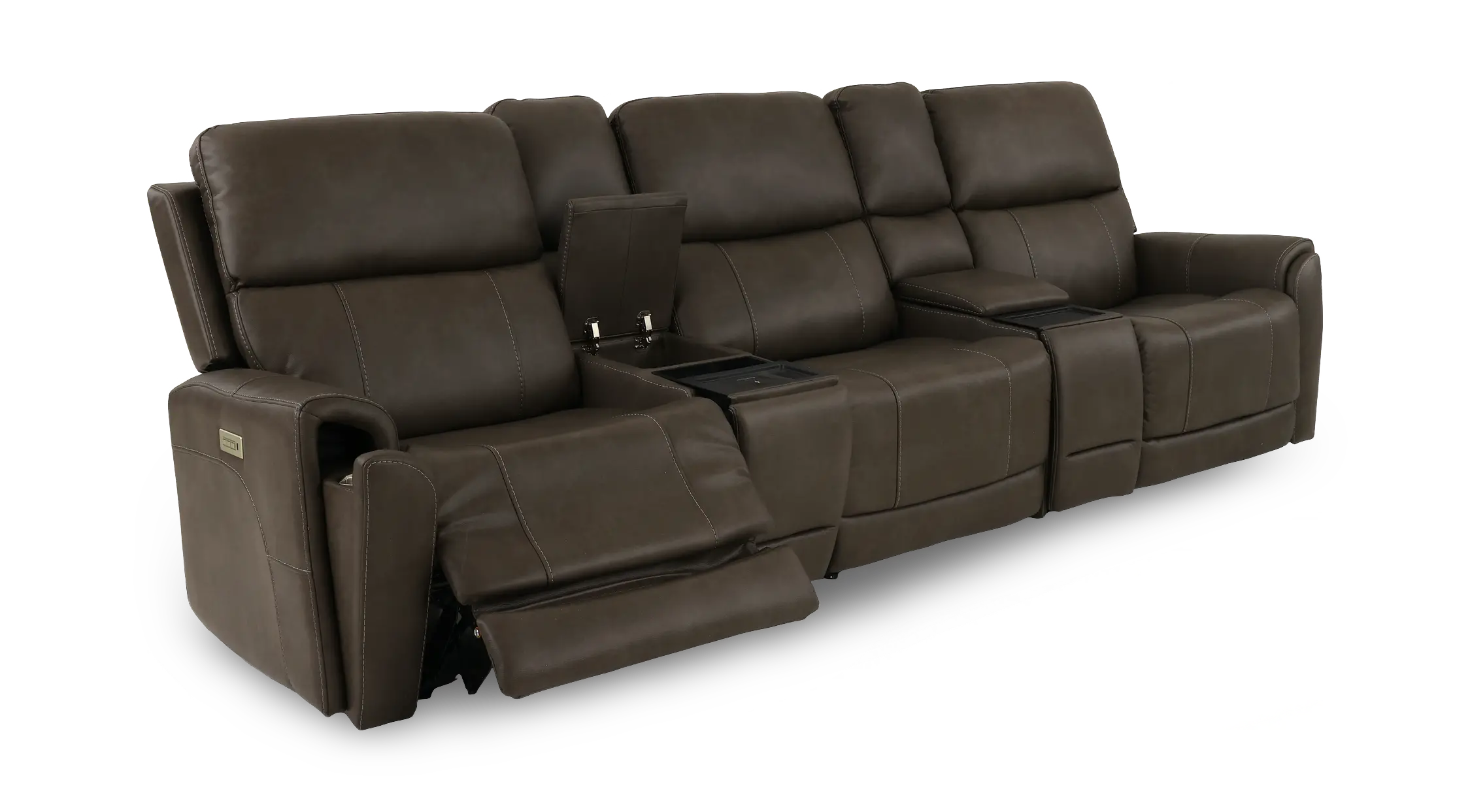 Damon Capriccio Smoke 5- Piece Power Reclining Home Theater Seating-5