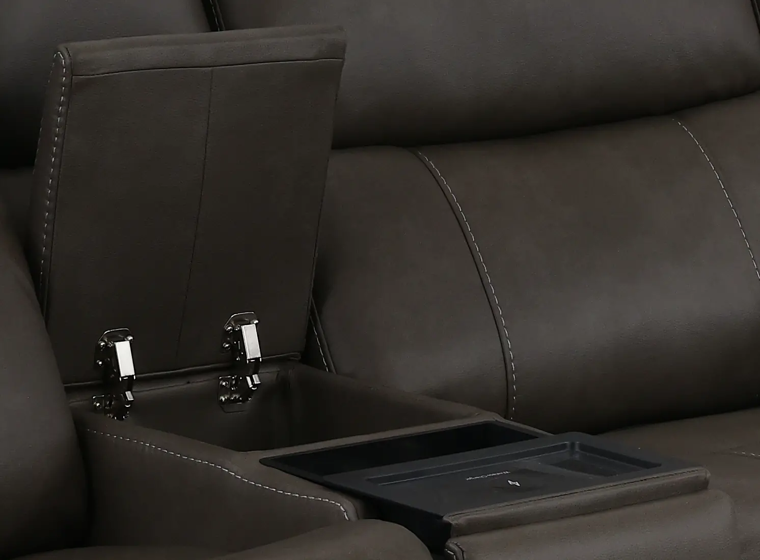 Damon Capriccio Smoke 5- Piece Power Reclining Home Theater Seating-7