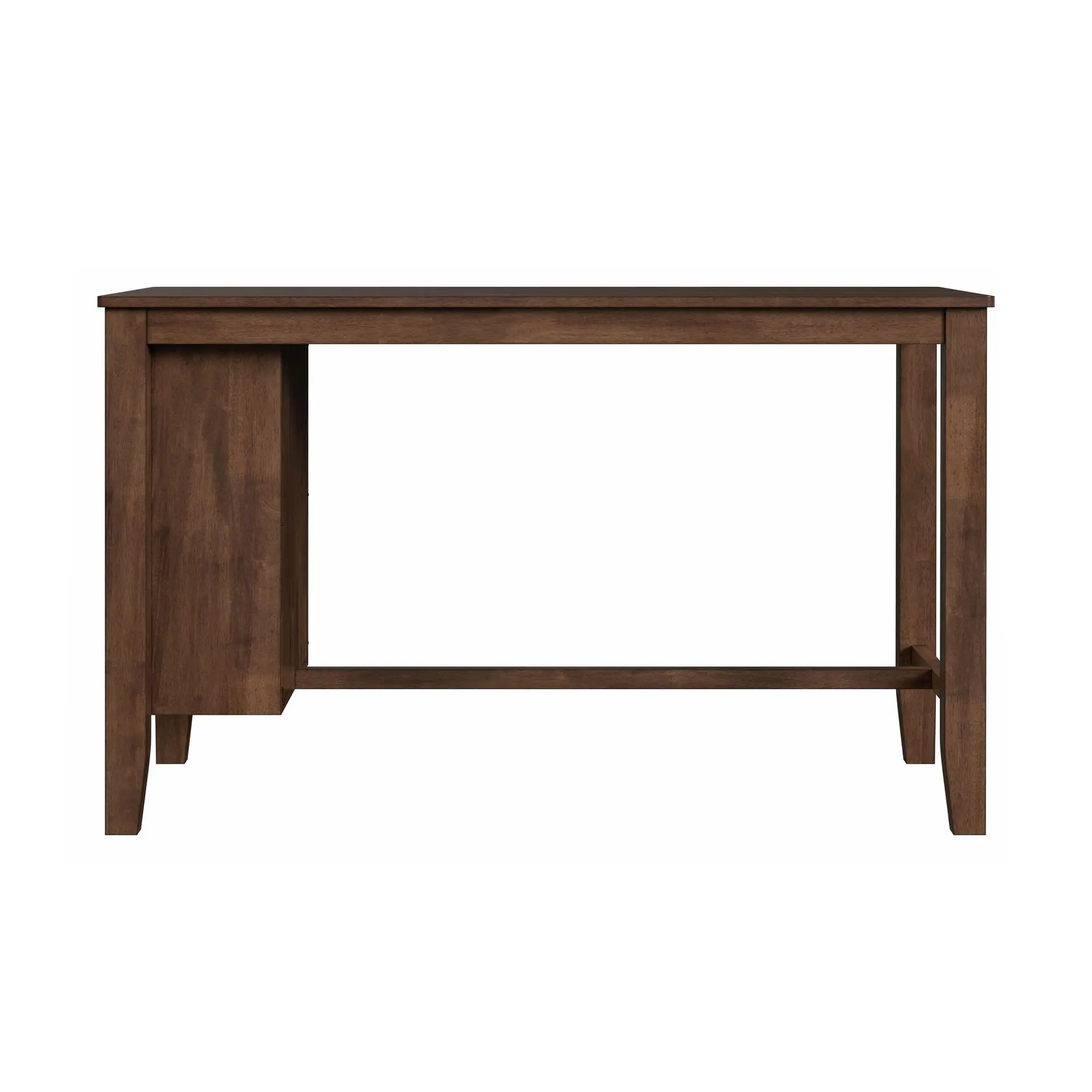 Santa Barbara Walnut Island with 2 Dark Gray Bar Stools-8