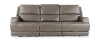 Rushton Lontra Brown Leather Triple Power Reclining Sofa