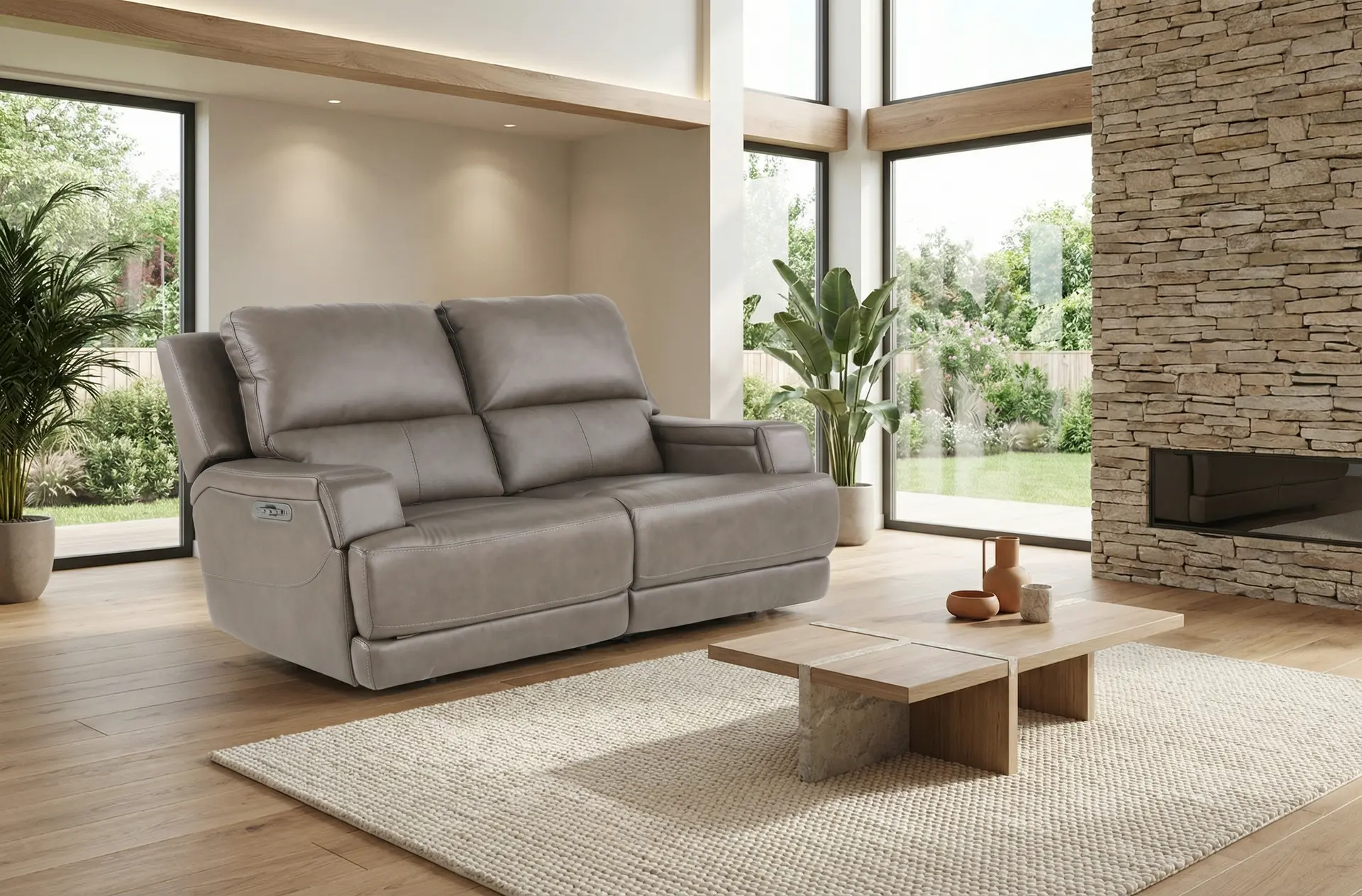 Rushton Lontra Brown Leather Power Reclining Loveseat-11