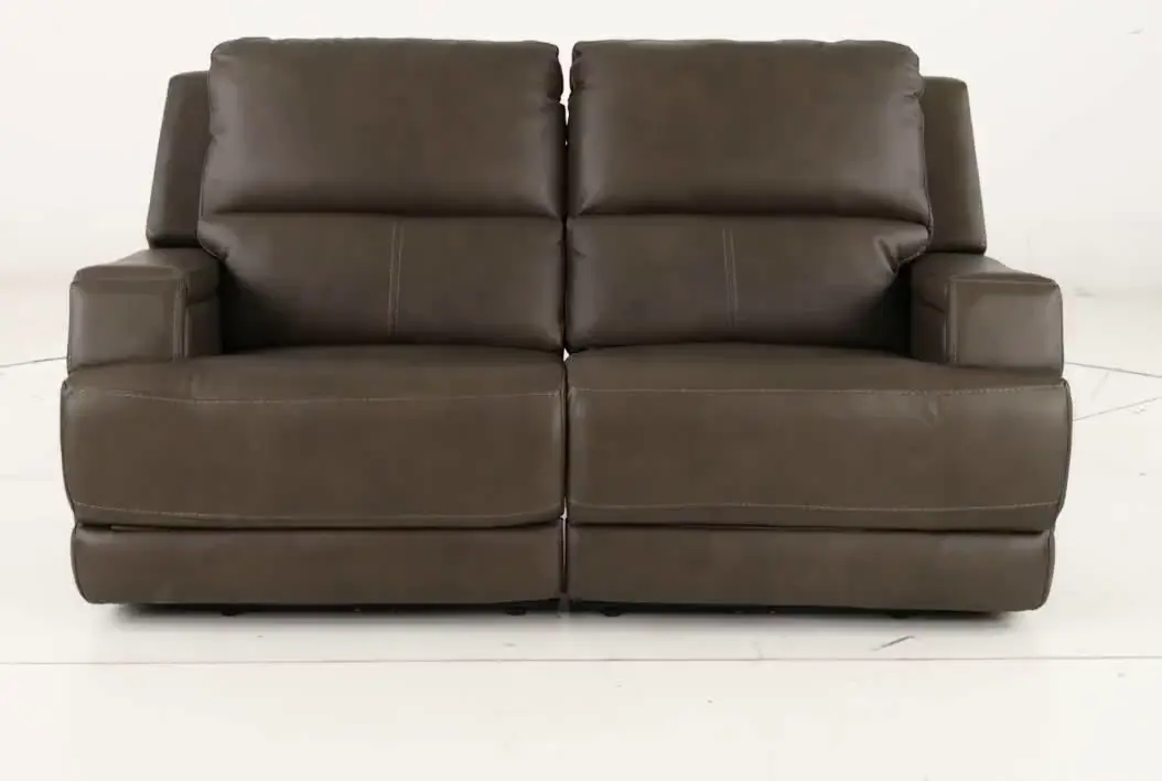 Rushton Lontra Brown Leather Power Reclining Loveseat-12