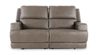 Rushton Lontra Brown Leather Power Reclining Loveseat