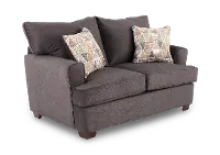 CITLOV City Seal Gray Loveseat