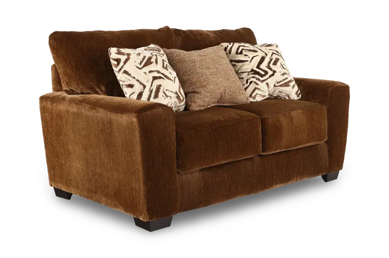 Luxor Bison Brown Loveseat