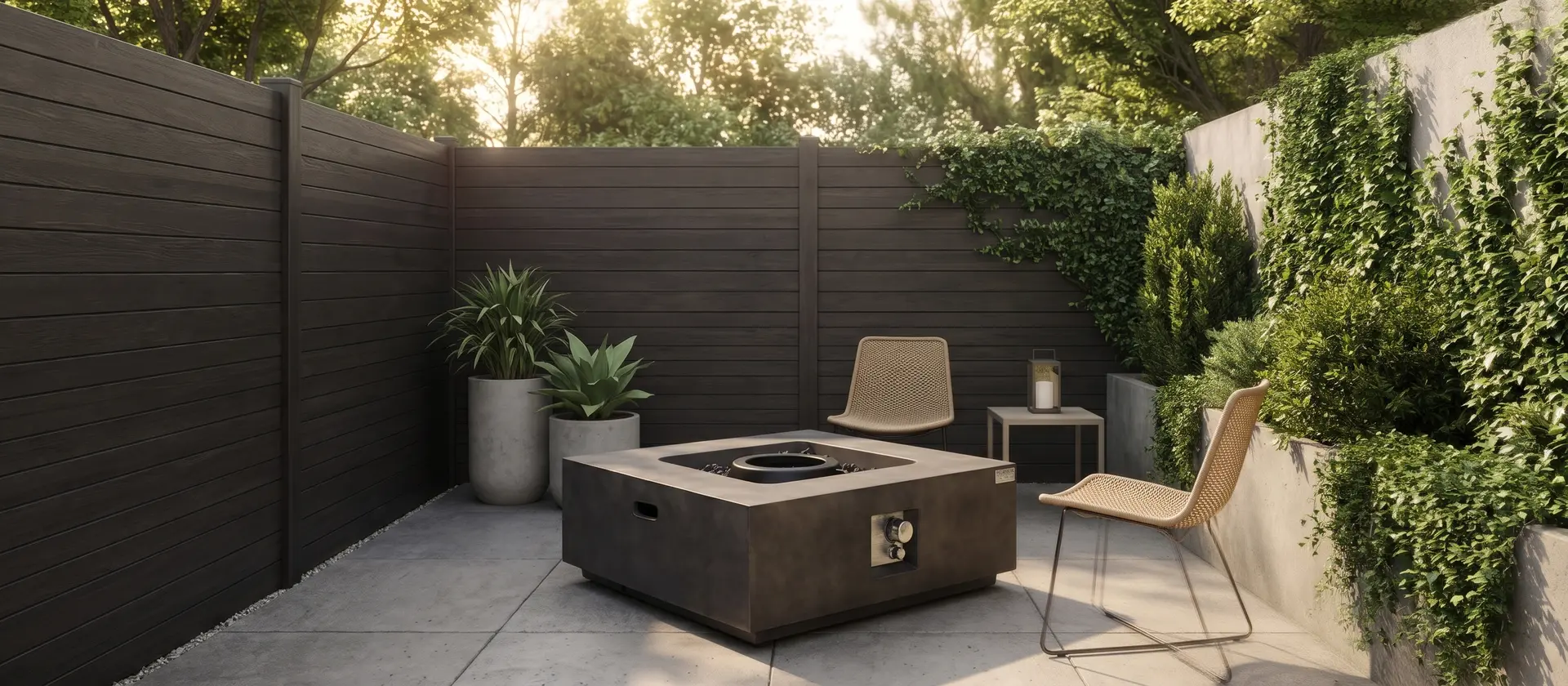 Square Gray Patio Firepit-2