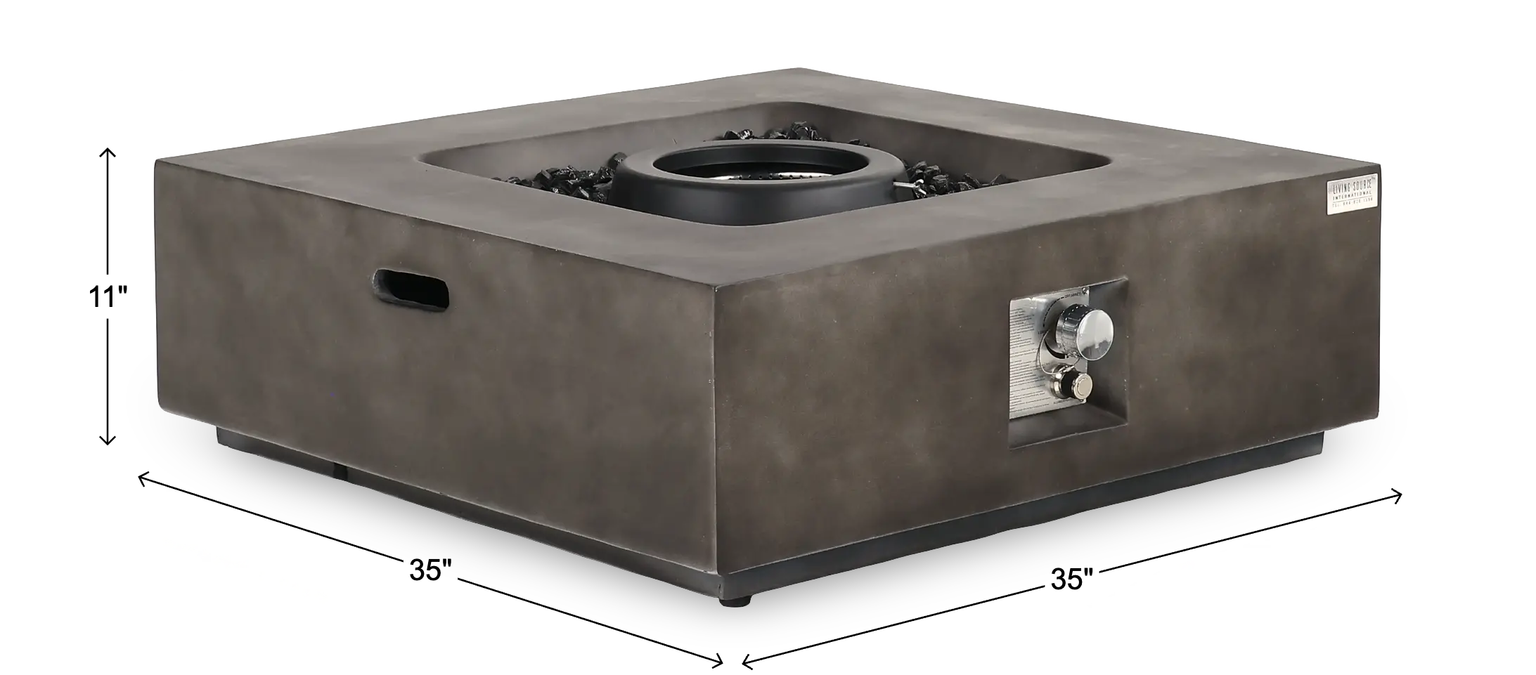 Square Gray Patio Firepit-3