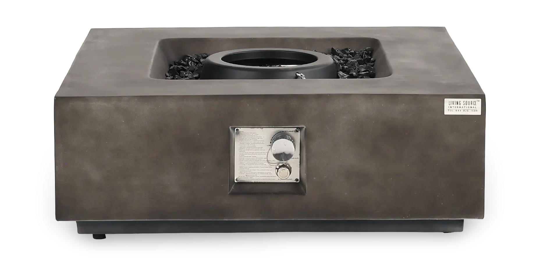 Square Gray Patio Firepit-5