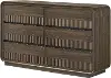 Kinkaid Walnut Brown 6-Drawer Dresser