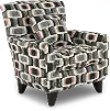 KIWACCCH/MANHATTAN PEPPER Joyce Pepper Charcoal Patterned Accent Chair