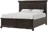 C0460-BED5/0 Grant Dark Brown Queen Storage Bed