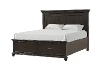 C0460-BED5/0 Grant Dark Brown Queen Storage Bed