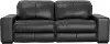 6411/1299-08/3099-08 Ferrara Black Leather Power Reclining Sofa