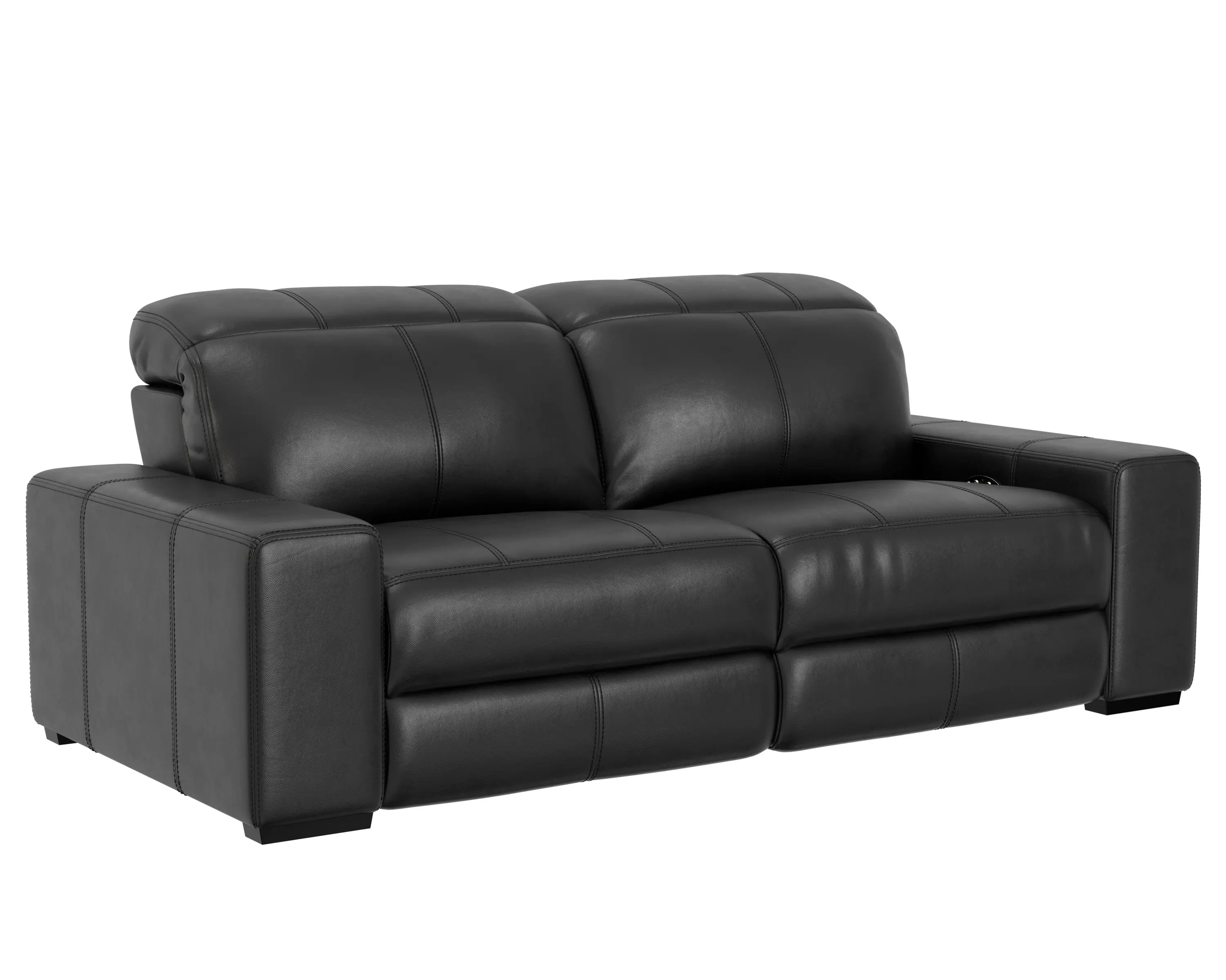 6411/1299-08/3099-08 Ferrara Black Leather Power Reclining Sofa-3