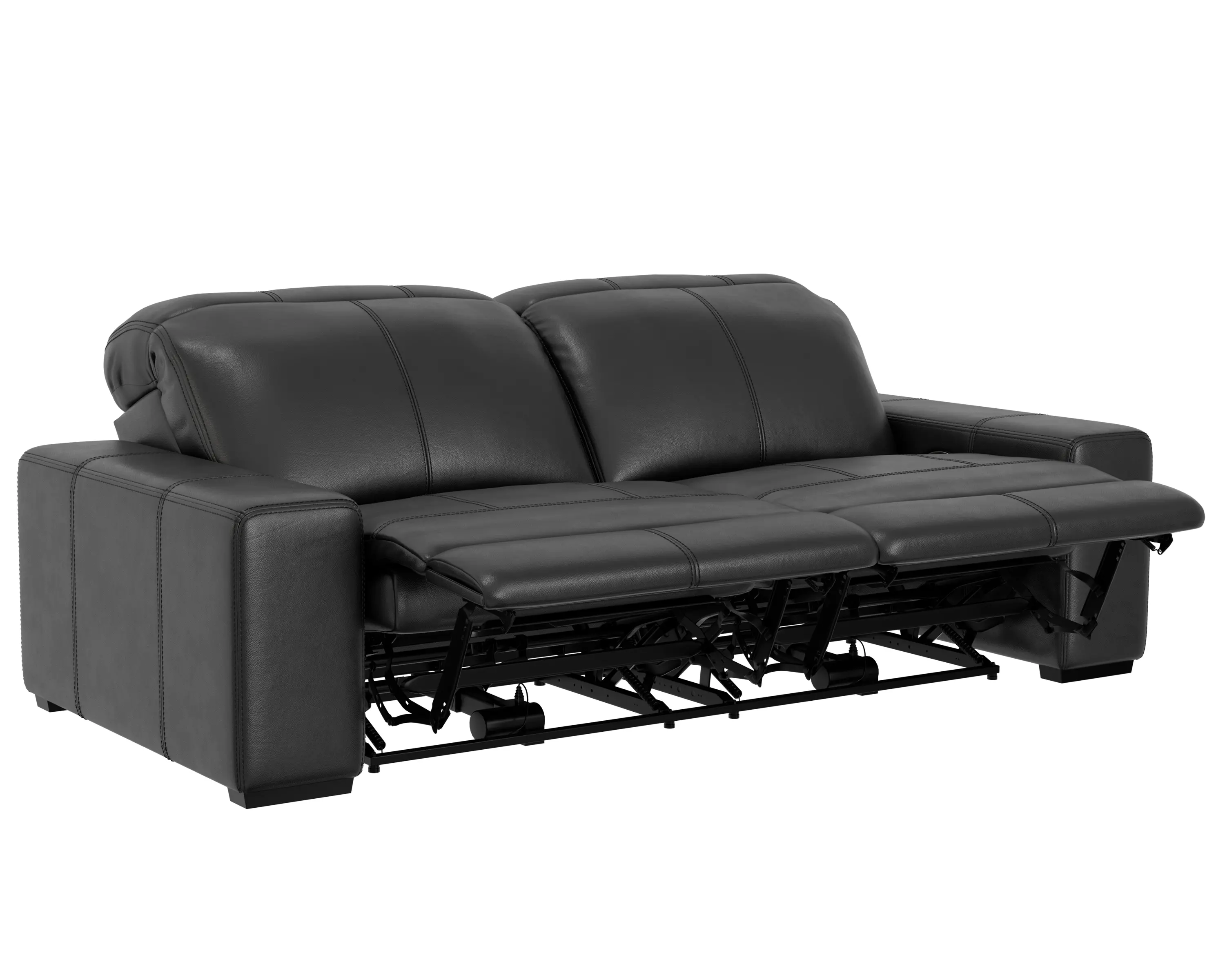 6411/1299-08/3099-08 Ferrara Black Leather Power Reclining Sofa-4