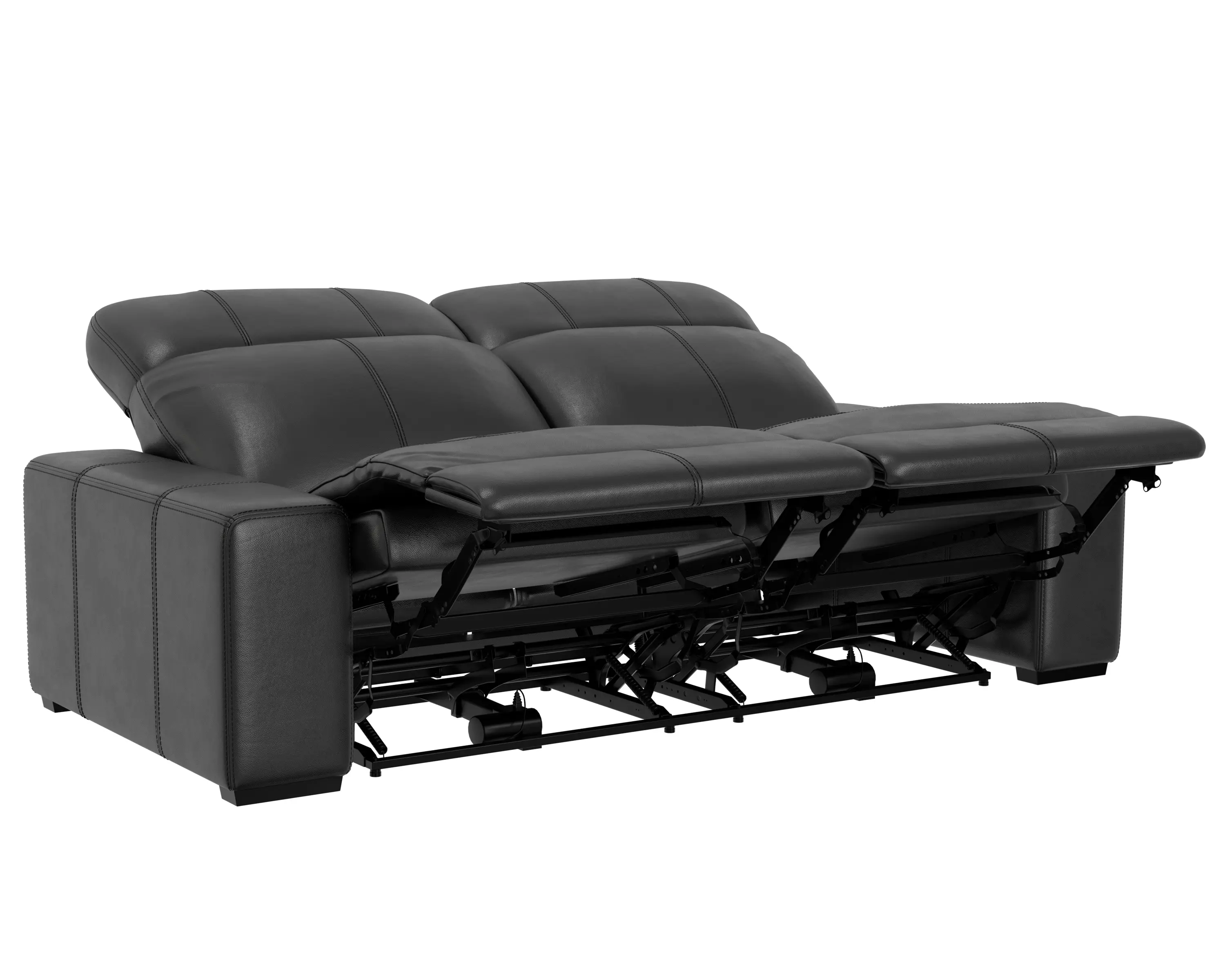 6411/1299-08/3099-08 Ferrara Black Leather Power Reclining Sofa-5