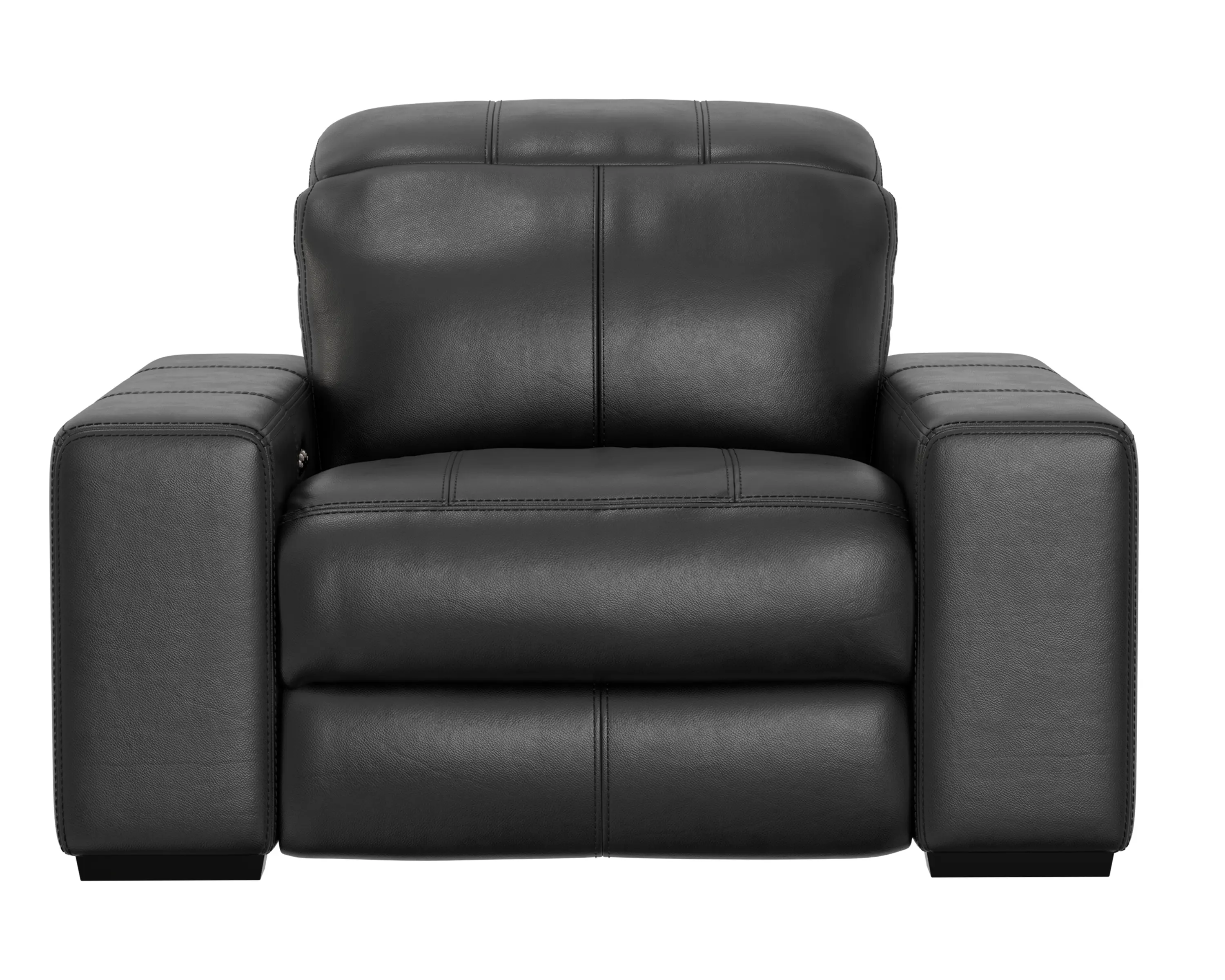 64410-7/1299-08/3099-08 Ferrara Black Leather Power Recliner-3