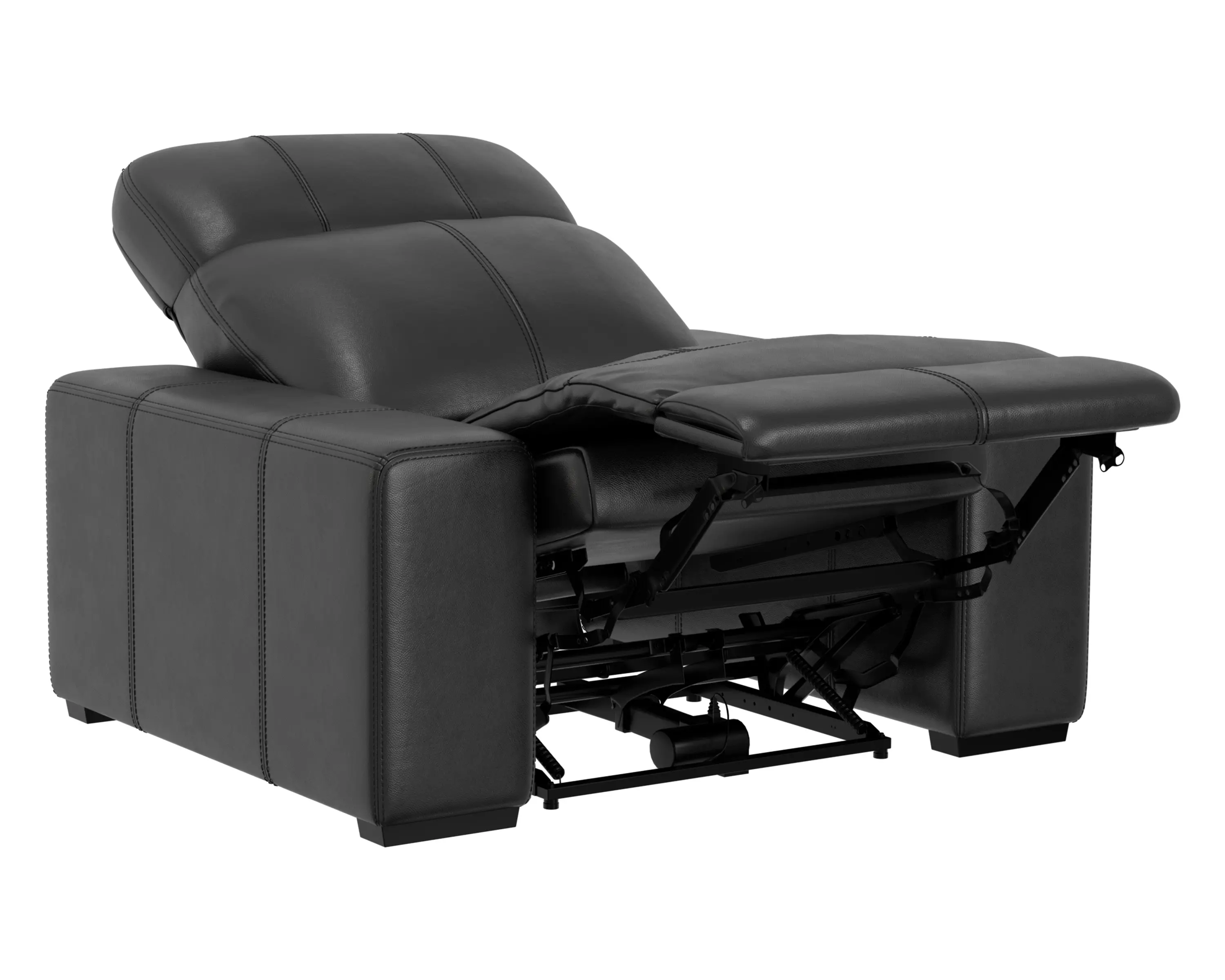 64410-7/1299-08/3099-08 Ferrara Black Leather Power Recliner-5