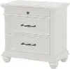 C0460A-025-W Grant White 3-Drawer Nightstand