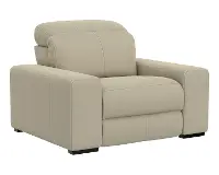 64410-7/1299-56/3099-56 Ferrara Smoke Off-White Leather Power Recliner