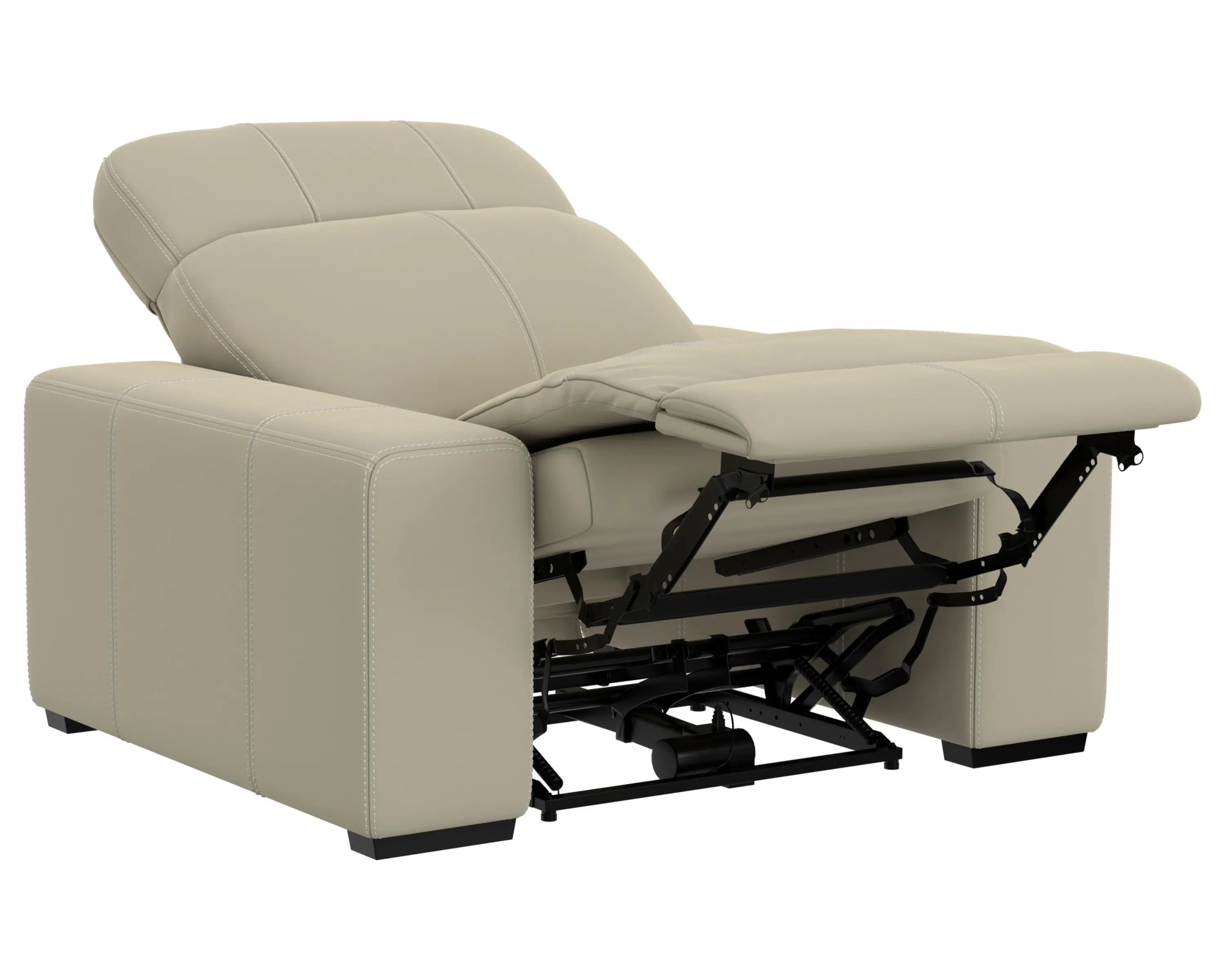 64410-7/1299-56/3099-56 Ferrara Smoke Off-White Leather Power Recliner-5