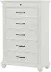 C0460A-N35-W Grant White 5-Drawer Chest