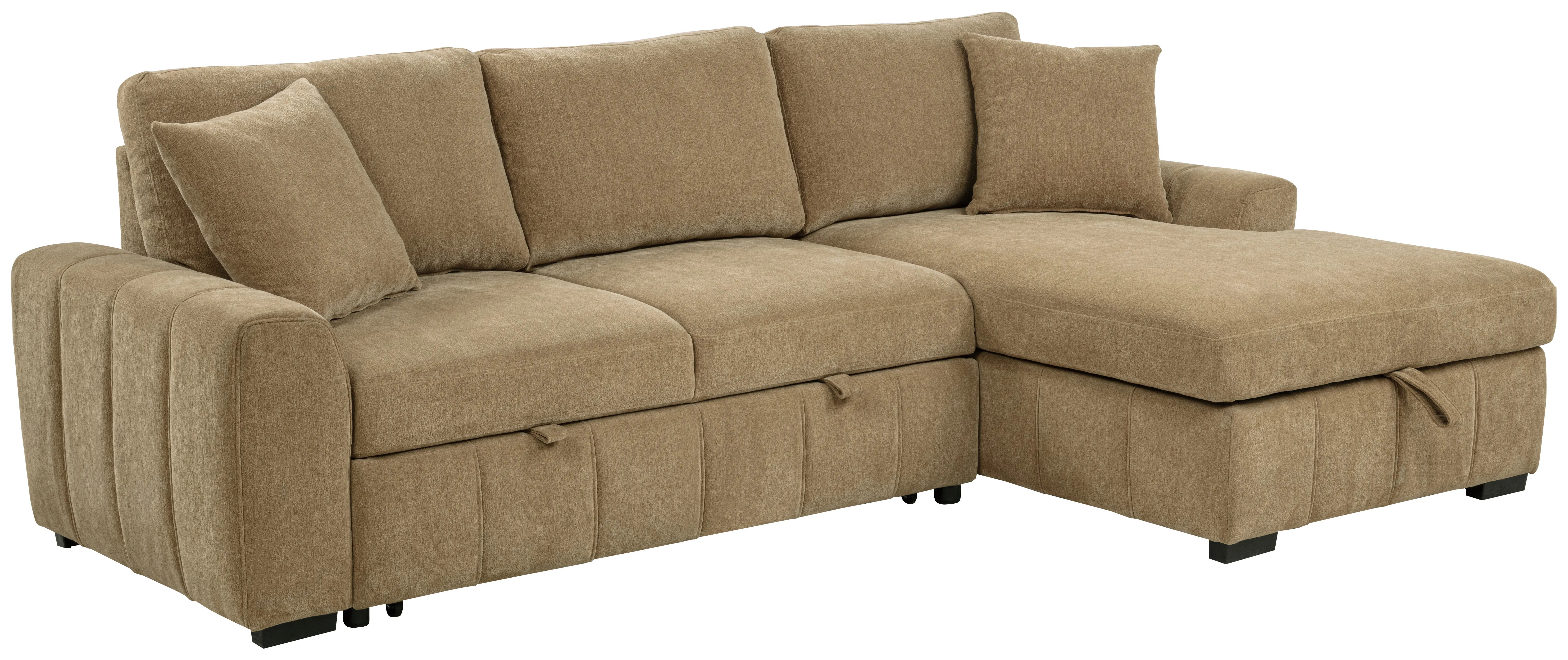 Pastrana Camel Brown Sleeper Sofa with Right-Arm Facing Chaise-1