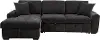 Pastrana Charcoal Gray Sleeper Sofa with Left-Arm Facing Chaise