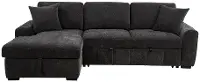 Pastrana Charcoal Gray Sleeper Sofa with Left-Arm Facing Chaise