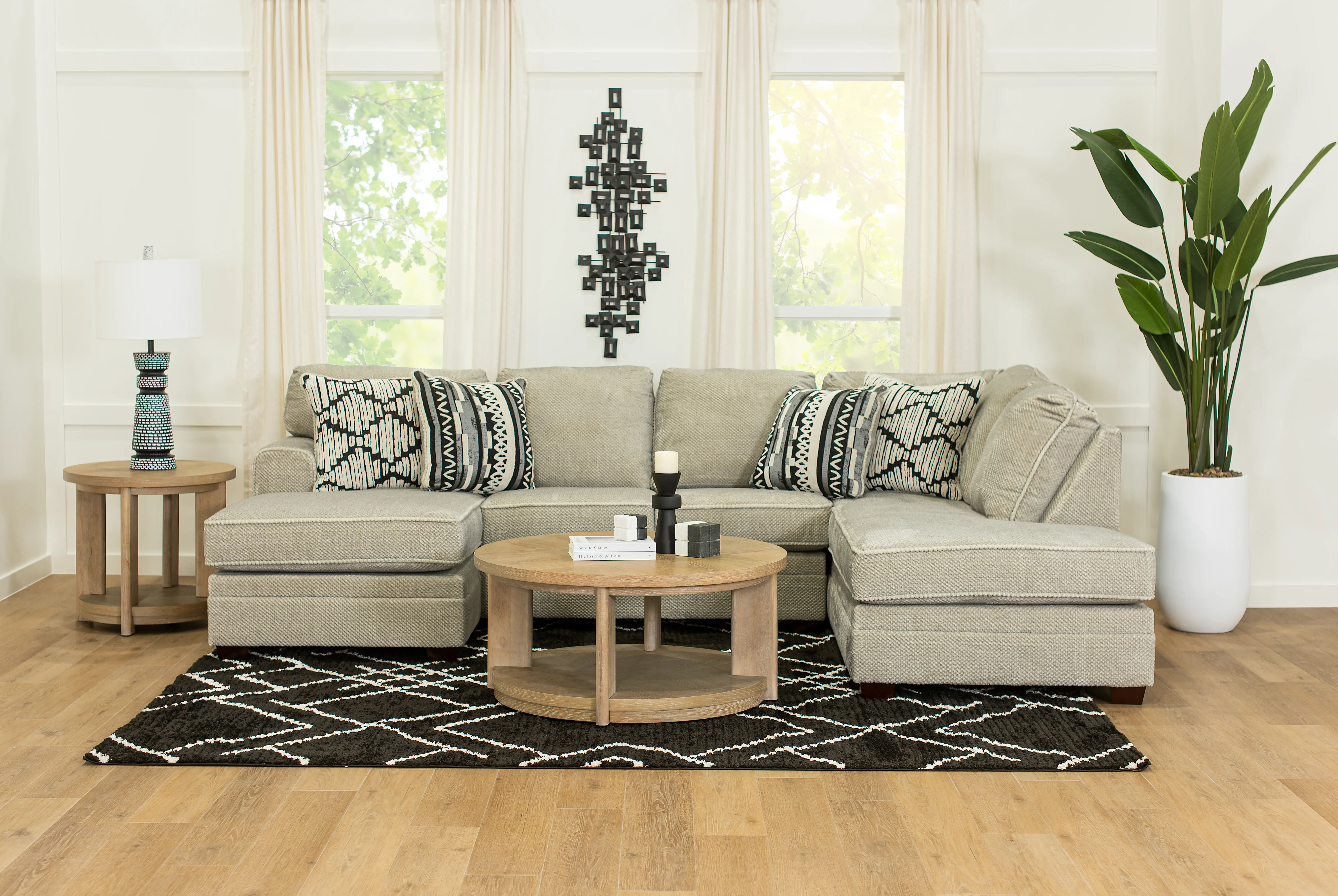 2PC/LEAH/OPT.1 Leah Taupe 2-Piece Left-Arm Facing Chaise Sofa-5