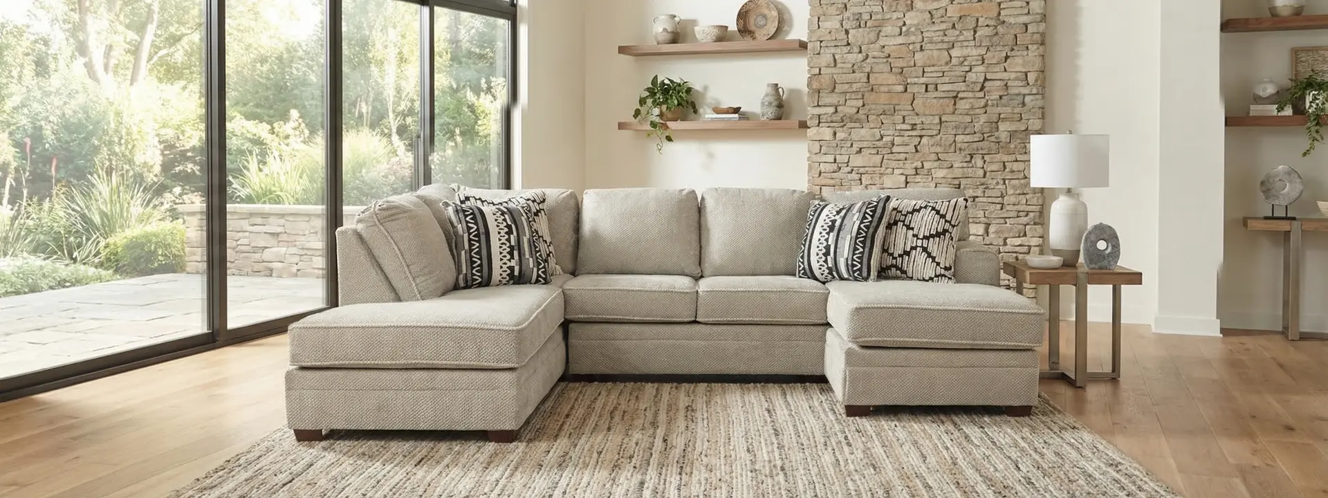 2PC/LEAH/OPT.2 Leah Taupe 2-Piece Right-Arm Facing Chaise Sofa-4