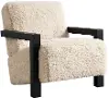 Fitzroy Cream Faux Fur Accent Chair