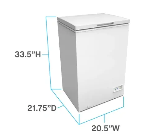 CF35F0W Avanti 3.5 Cu. Ft. Garage Ready Convertible Chest Freezer with Adjustable Temperature Control – White-3